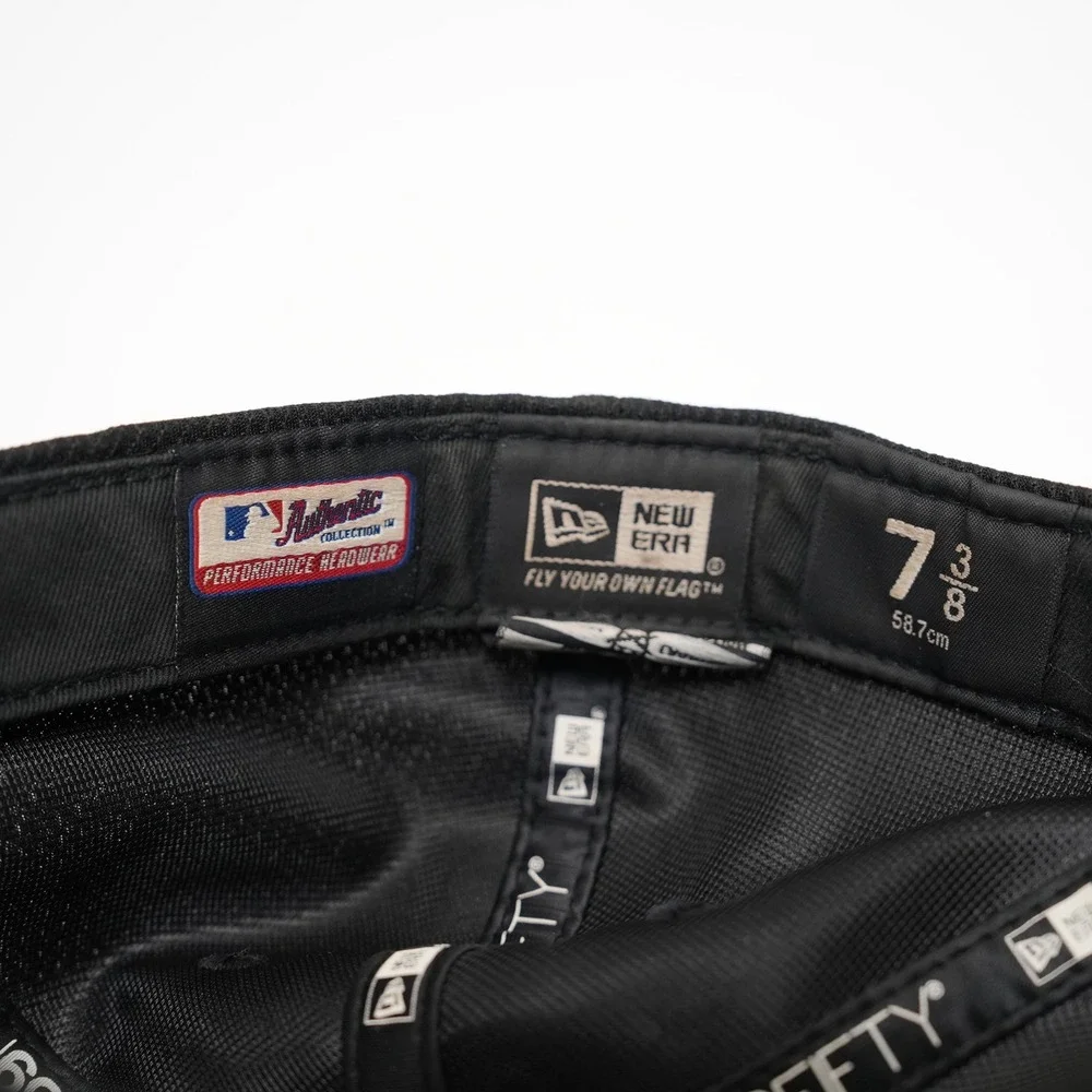 New‎ Era 59FIFTY Pittsburgh Pirates Hat Fitted Size 7 3/8 Black Yellow MLB